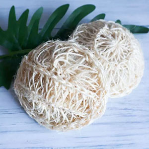Мочалка-шар из агавы (сизаля) для кухни или душа - Эковед
